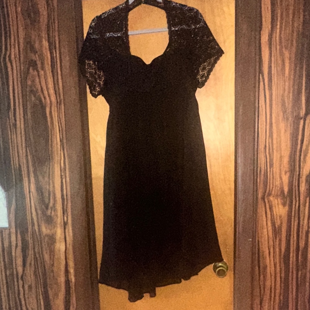 Torrid Black Lace High Low Dress